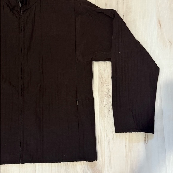 Eileen Fisher Chocolate Brown Shirt Jacket - Picture 2 of 8